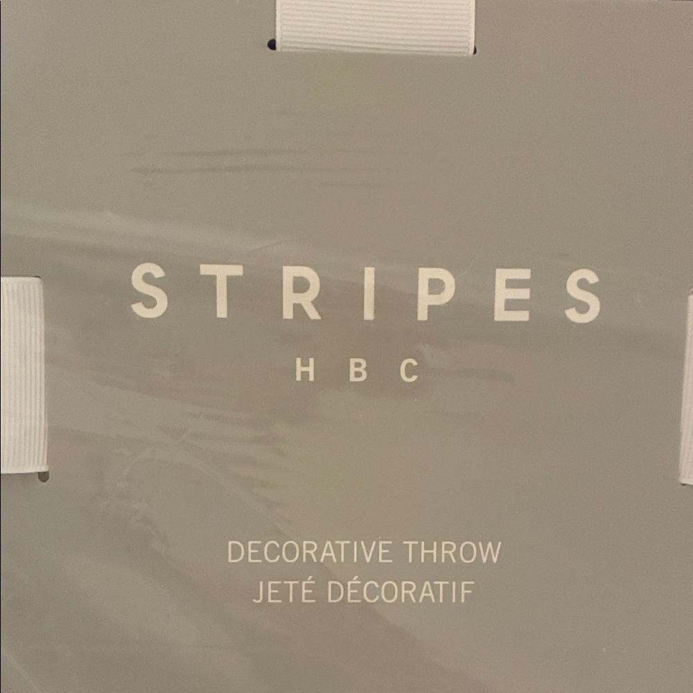 Stripes HBC Decorative Throw - Elegant Gray